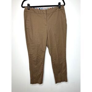 Boden Pants Womens 8L Chino Long Tan Trouser Career Stretch Ankle Workwear Offic